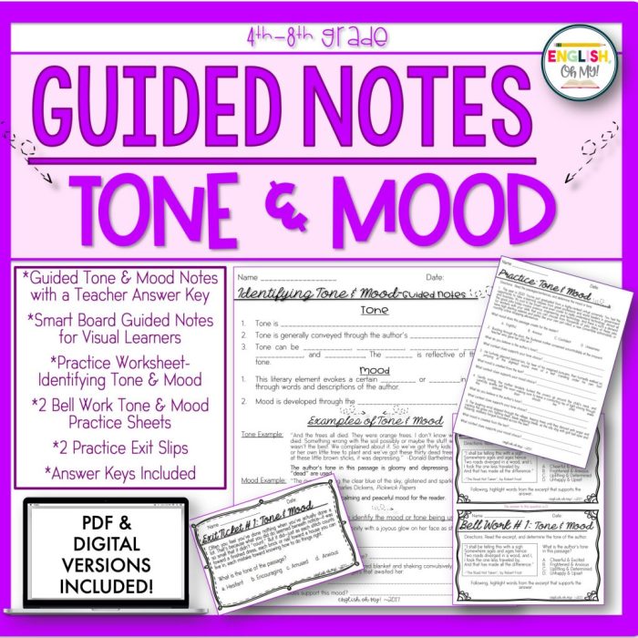 Tone worksheet 2 answer key