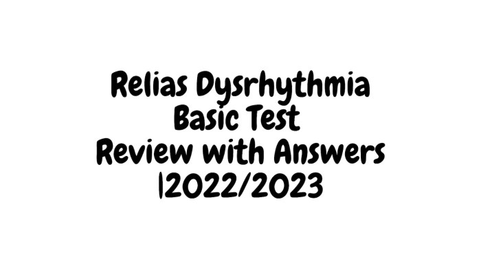 Relias basic dysrhythmia test a answers