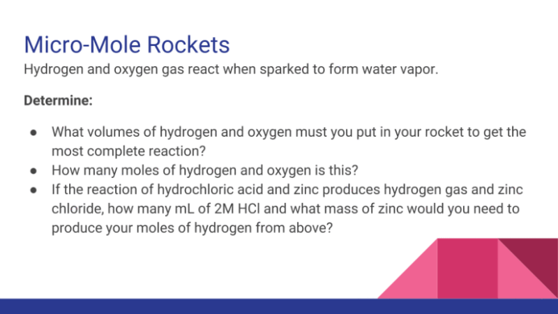 Micro mole rockets lab answers