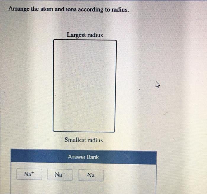 Radius largest smallest atomic biggest periodic table determining